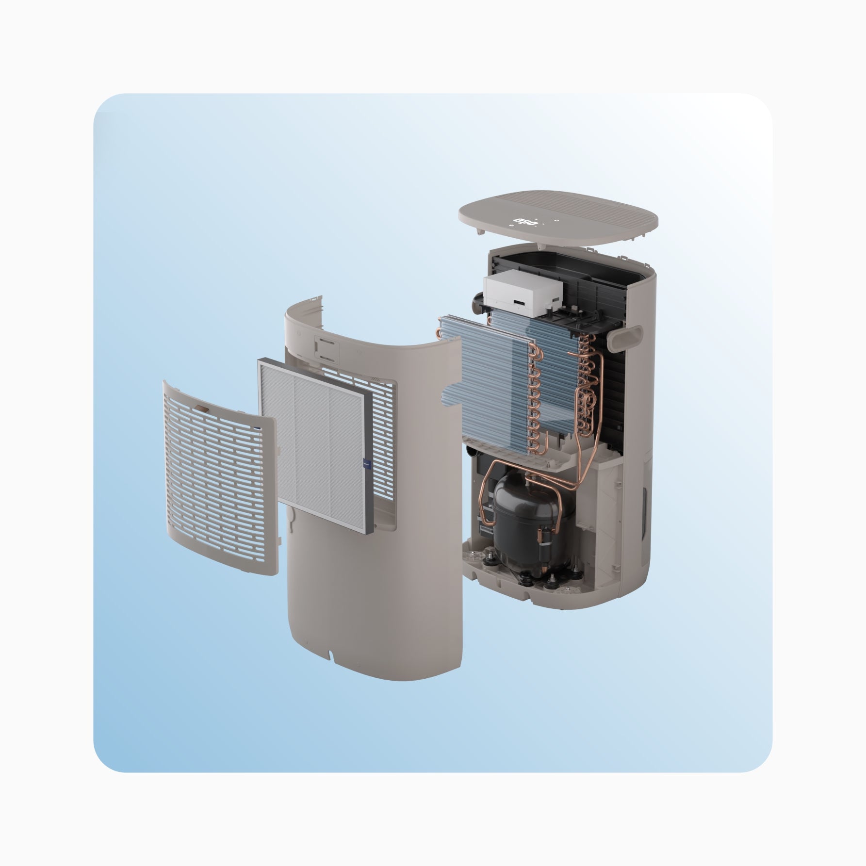 Tampilan Filter Blueair (2in1) Dehumidifier Air Purifier Original Resmi Indonesia | D26i