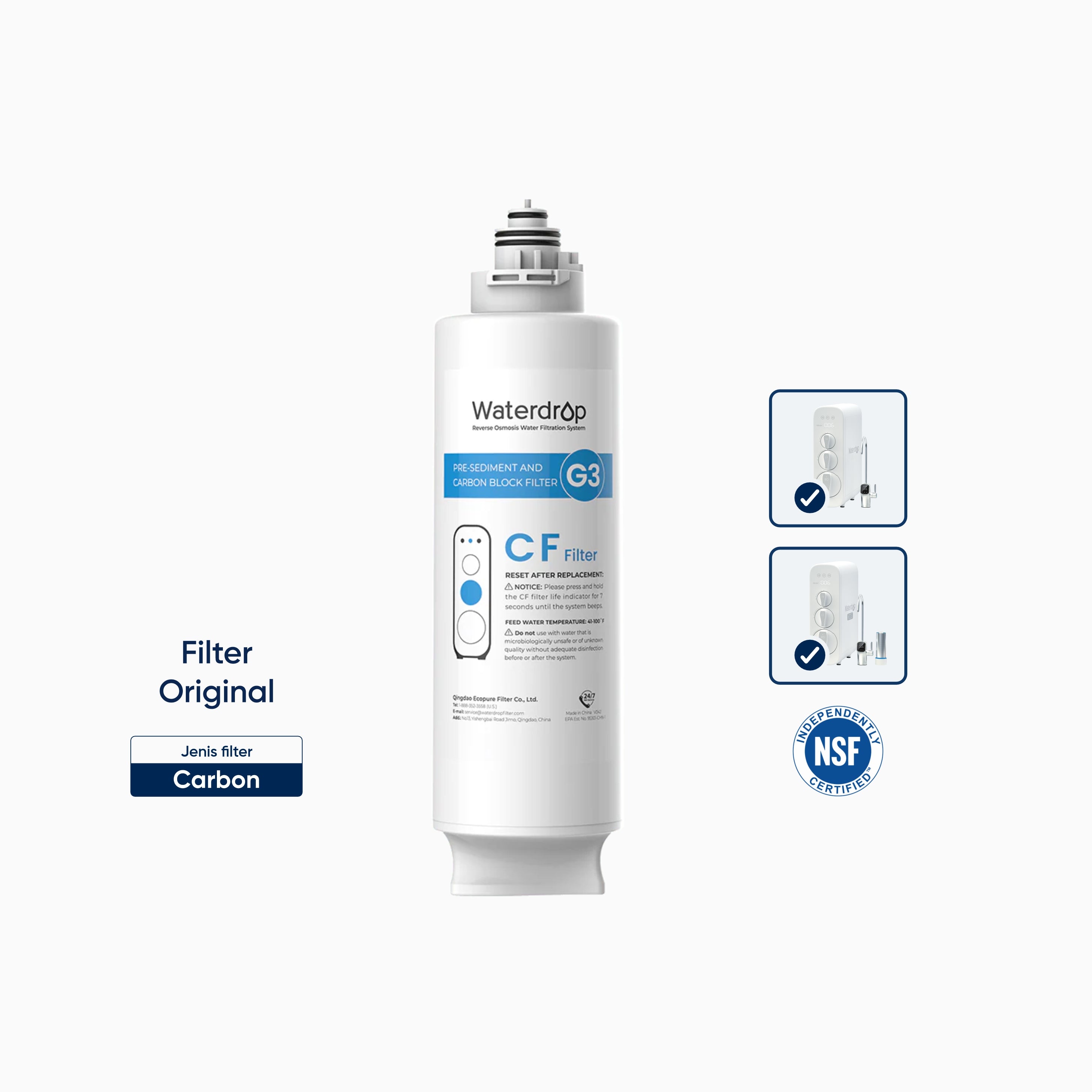 Waterdrop Filter - Carbon Filter (CF) - G3 & G3P800