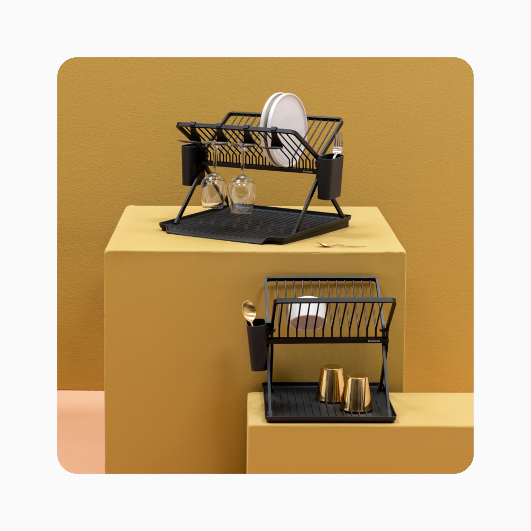 Foldable Dish Drying Rack - Dark Grey