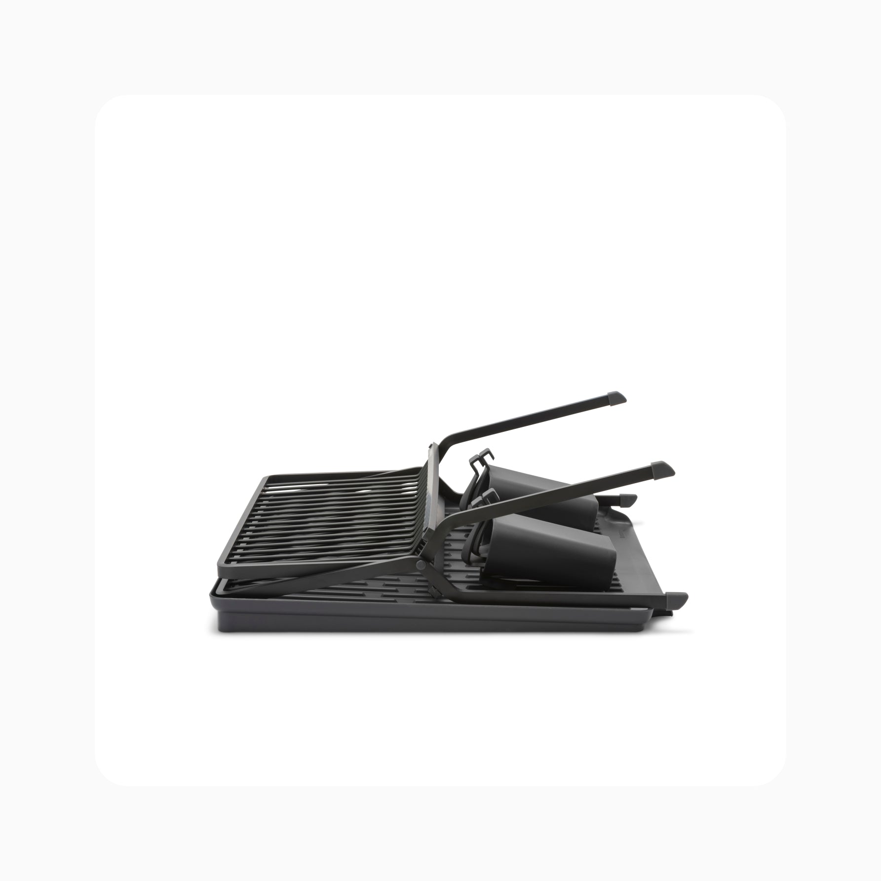 Foldable Dish Drying Rack - Dark Grey