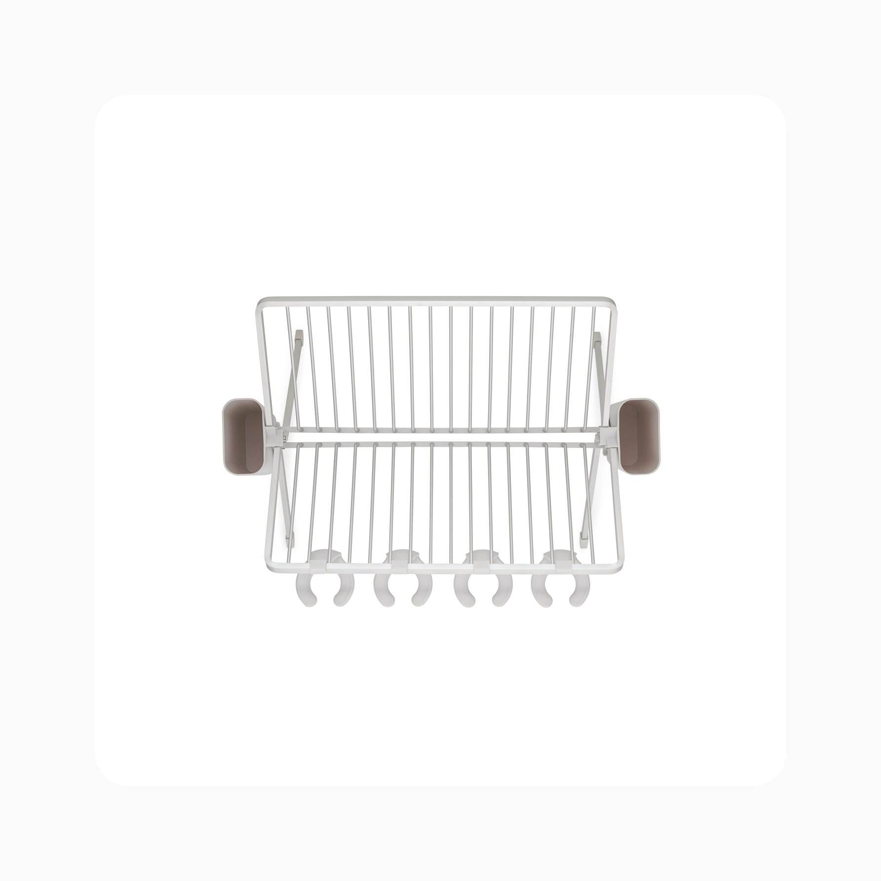 Foldable Dish Drying Rack - Light Grey