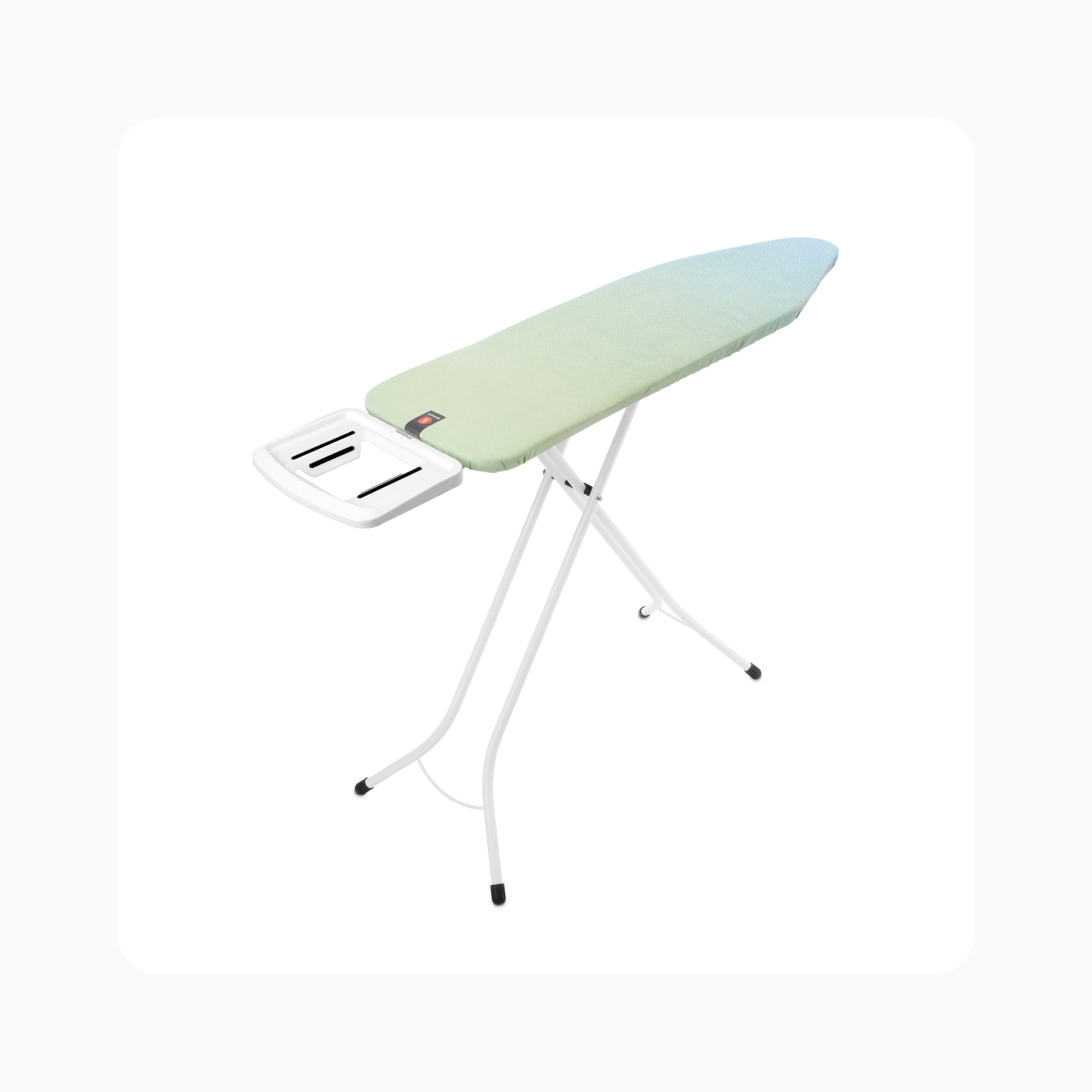 Brabantia Ironing Board B Soothing Sea terpasang digunakan untuk menyetrika