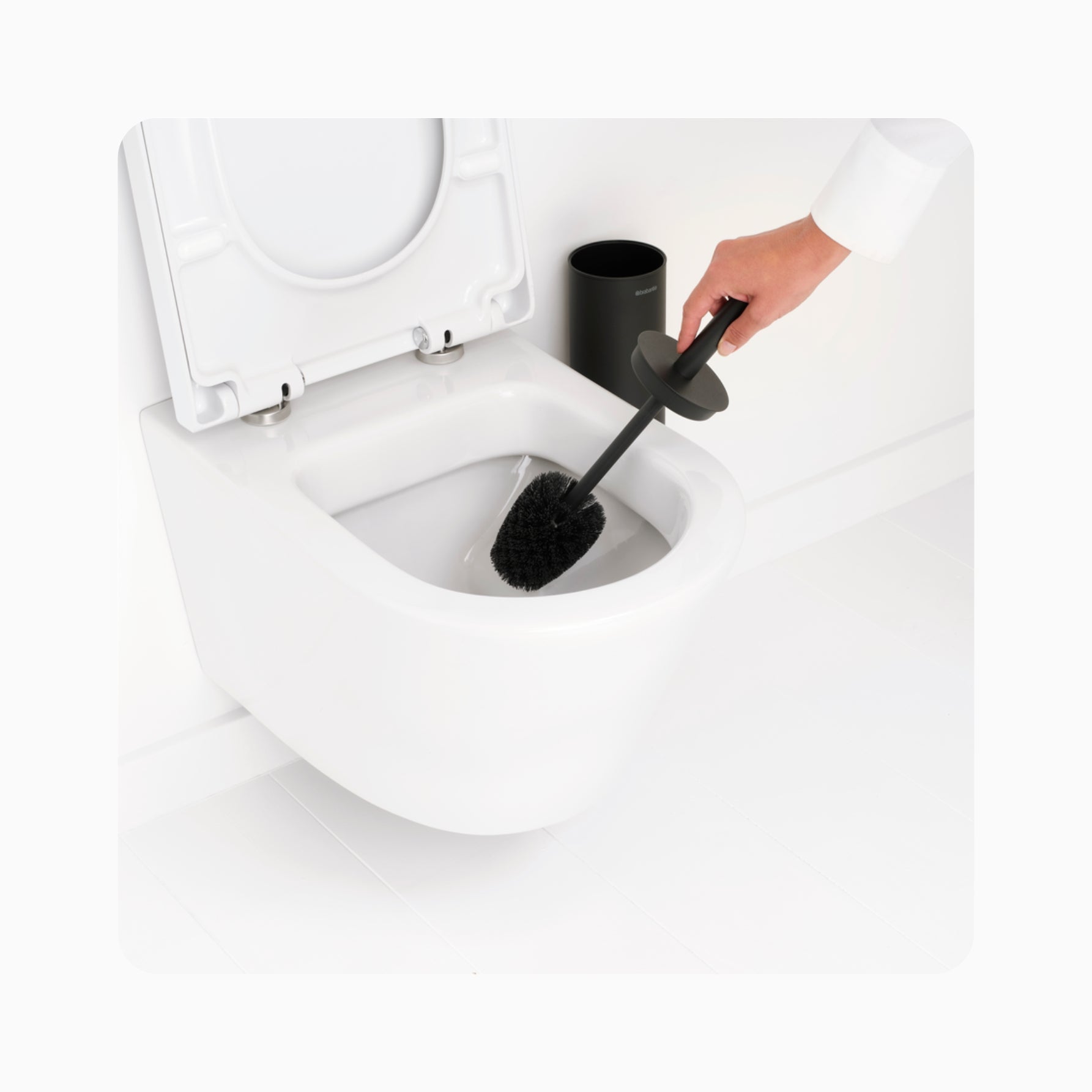 MindSet Toilet Brush and Holder - Infinite Grey