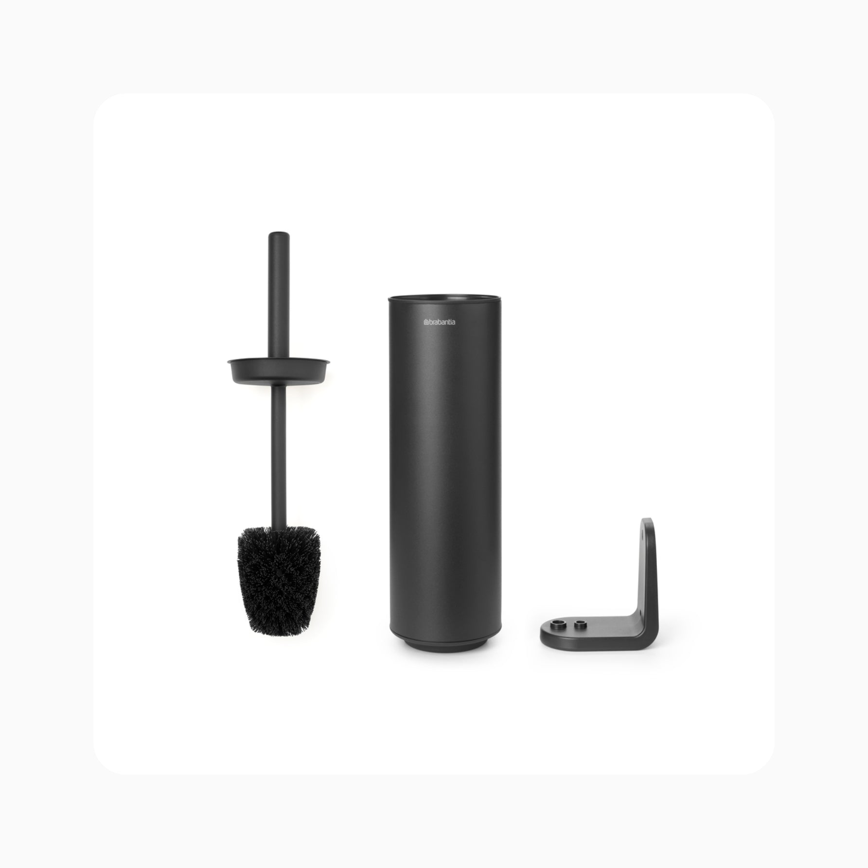 MindSet Toilet Brush and Holder - Infinite Grey