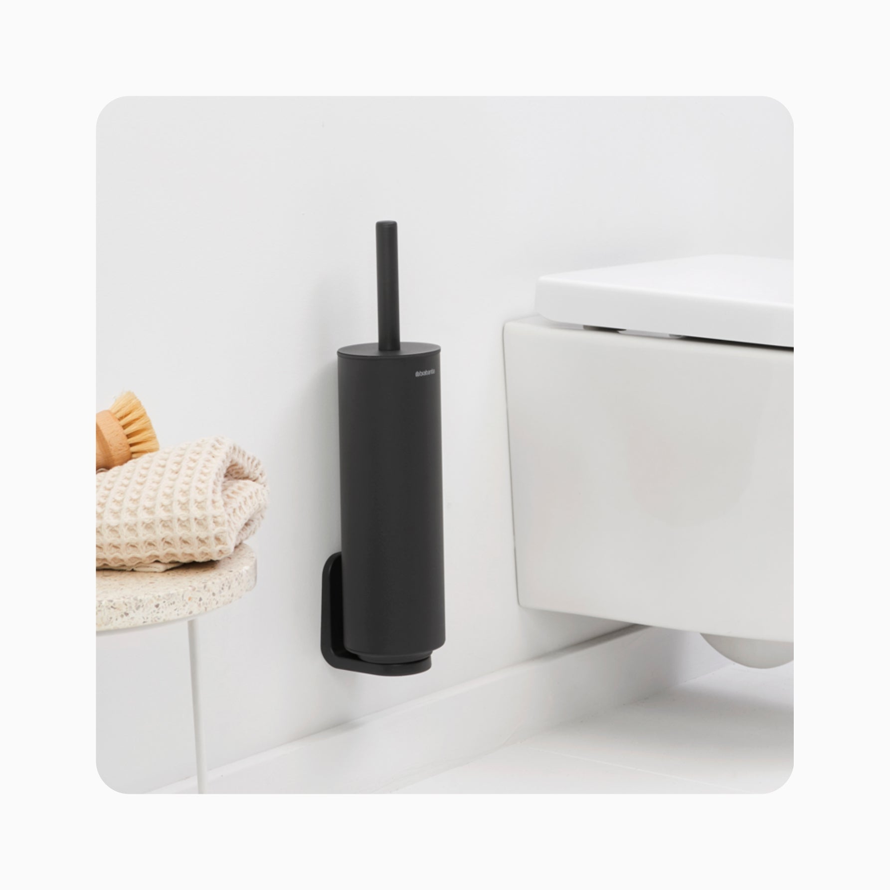 MindSet Toilet Brush and Holder - Infinite Grey
