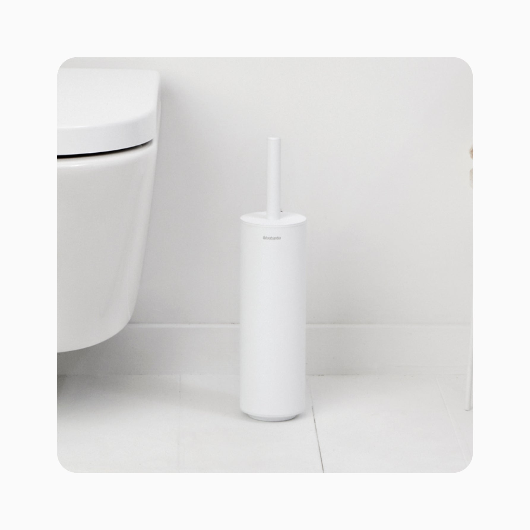 MindSet Toilet Brush and Holder - Fresh White