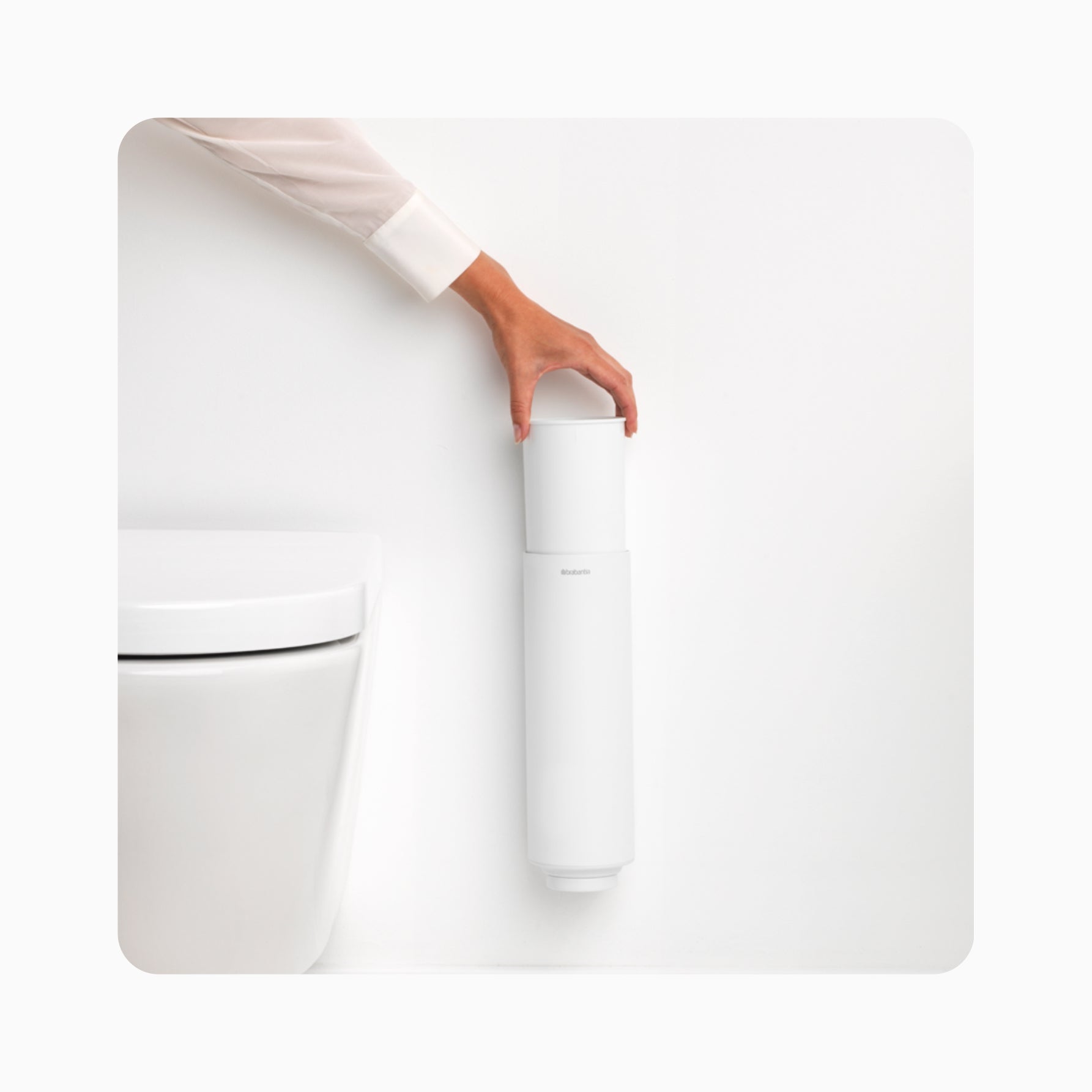MindSet Toilet Brush and Holder - Fresh White
