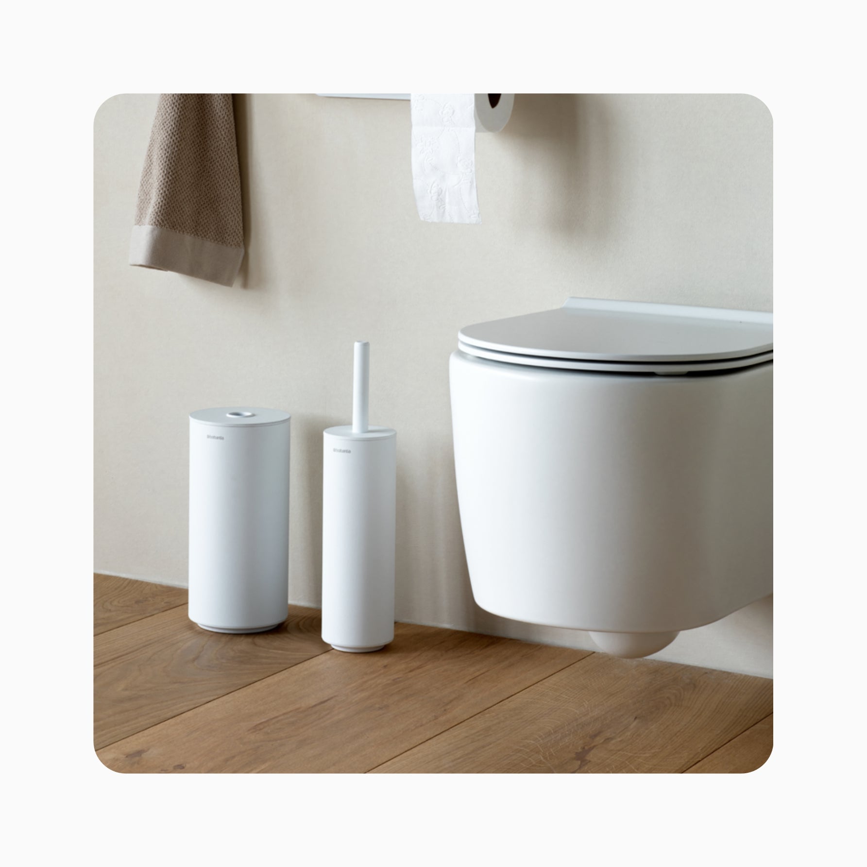 MindSet Toilet Brush and Holder - Fresh White