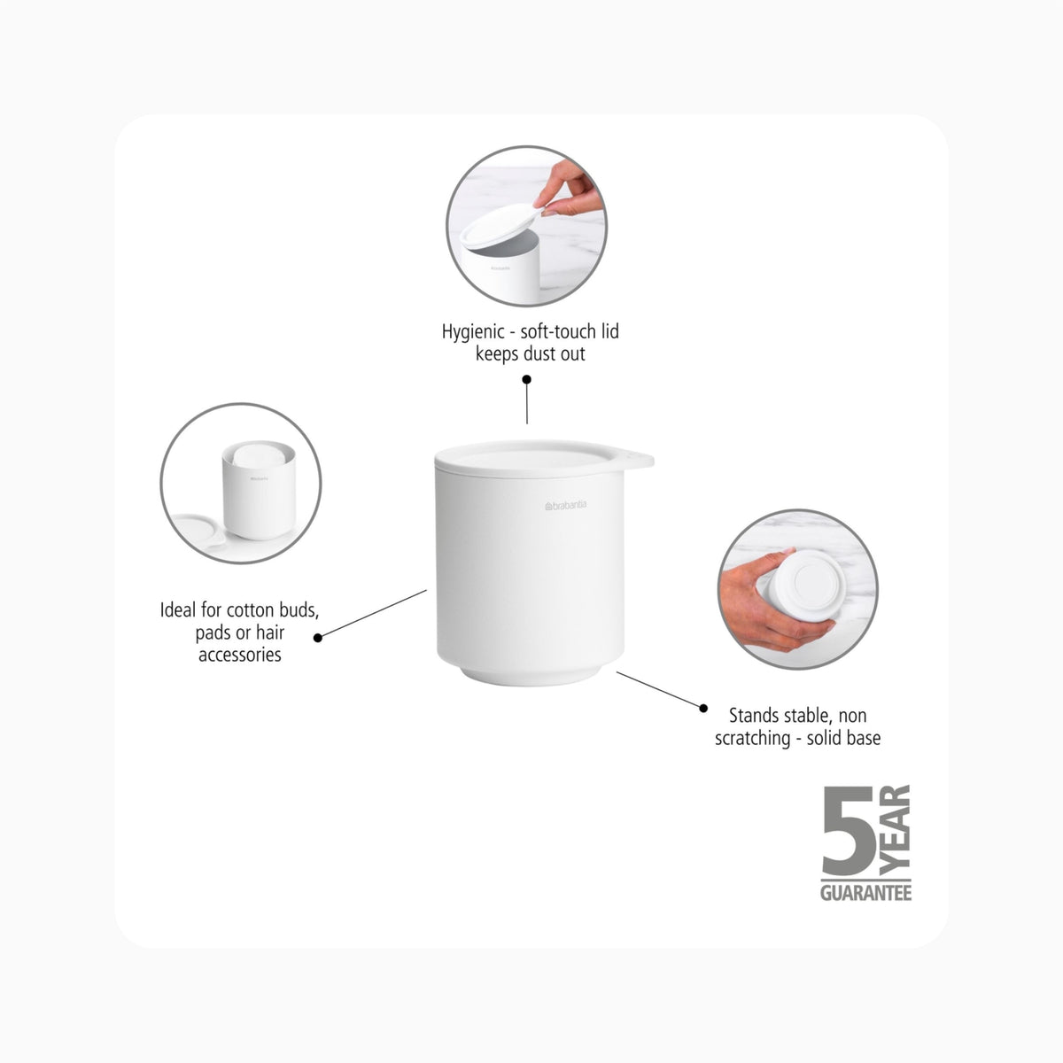Brabantia MindSet Storage Pot – Fresh White