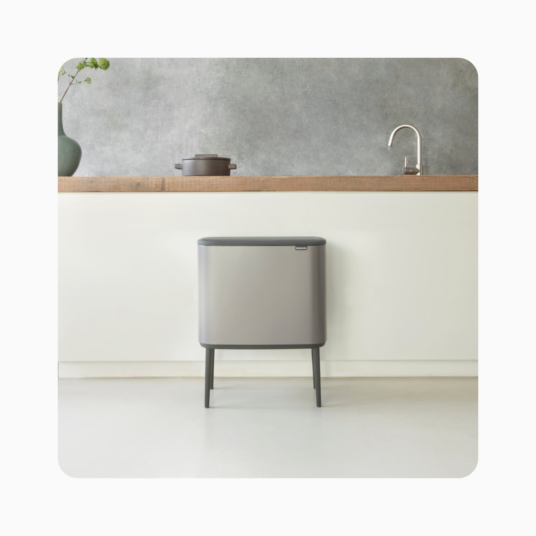 Bo Touch Bin 36L - Platinum
