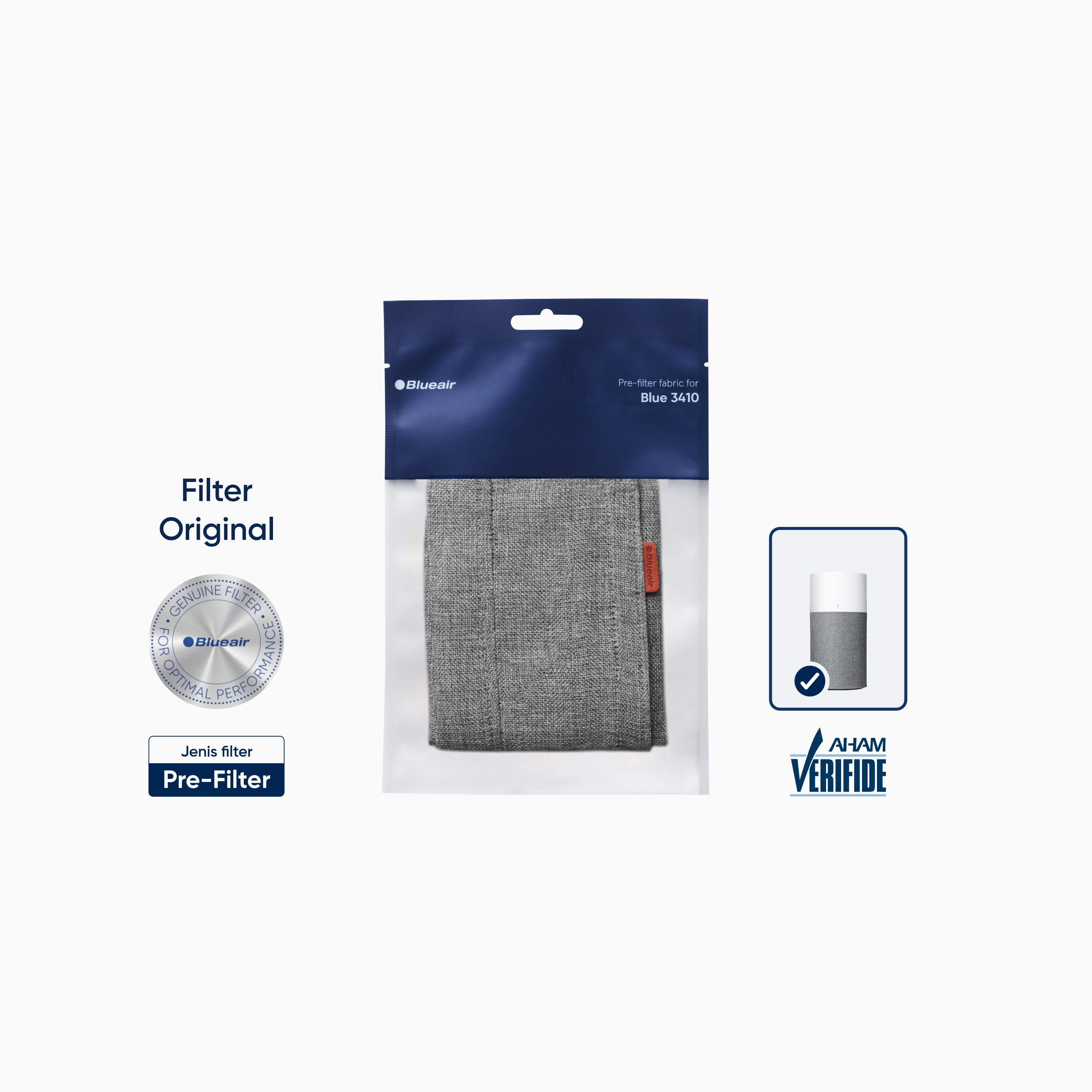 Pre Filter Air Purifier Blueair Blue 3410 | Warna Abu-Abu Muda | Original Indonesia