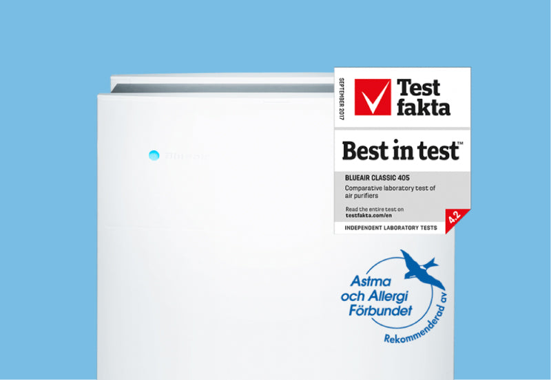 Blueair Classic 405 “Best in test” in independent laboratory testing of air purifiers