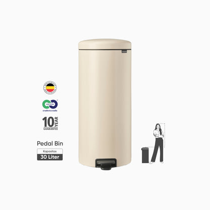 NewIcon Pedal Bin 30L - Soft Beige