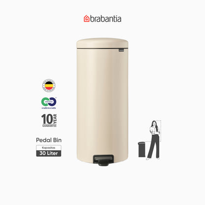 NewIcon Pedal Bin 30L - Soft Beige