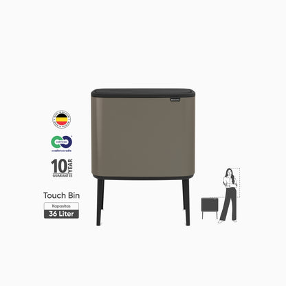 Bo Touch Bin 36L - Platinum