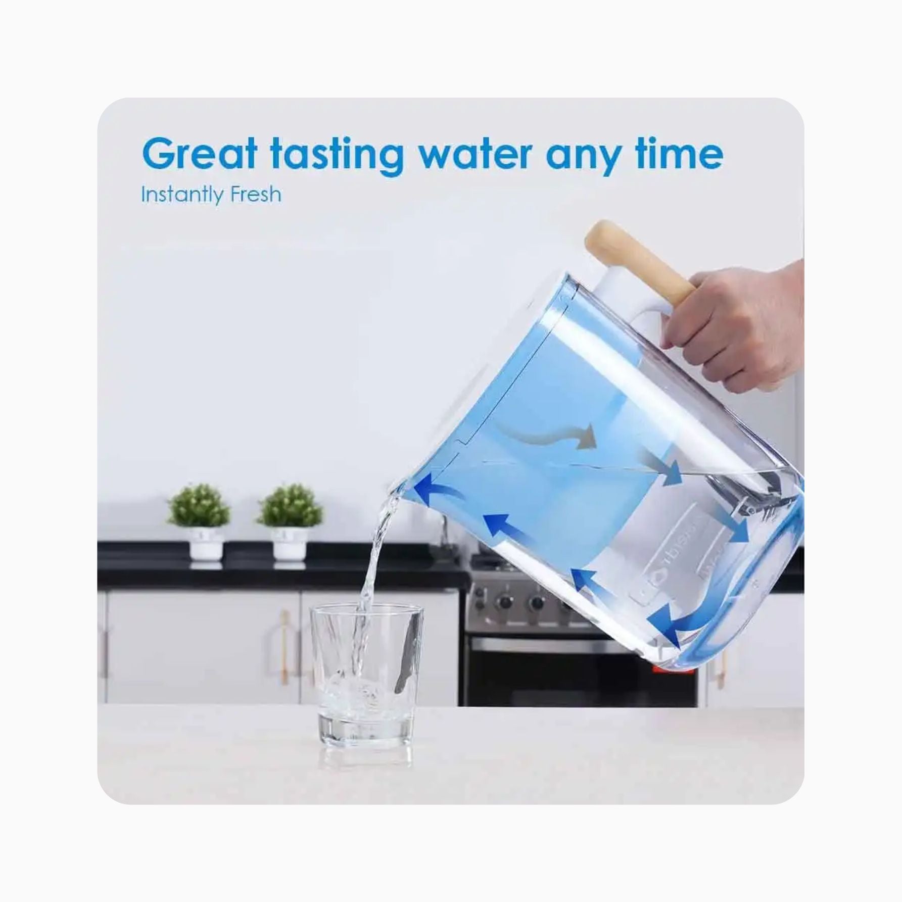 Chubby Pitcher Filter Air Minum (Biru)