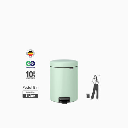 NewIcon Pedal Bin 5L - Jade Green