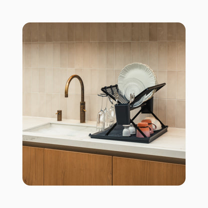 Foldable Dish Drying Rack - Dark Grey