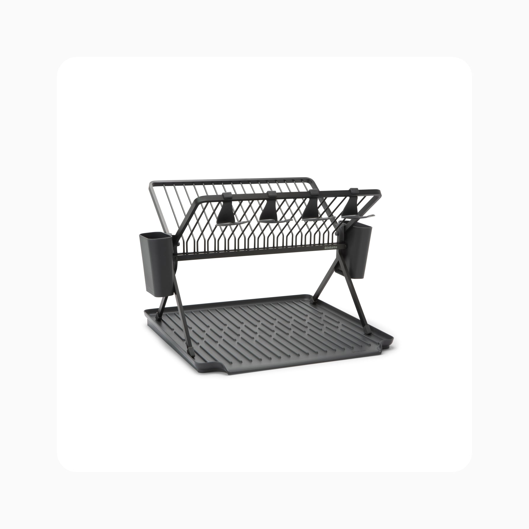 Foldable Dish Drying Rack - Dark Grey