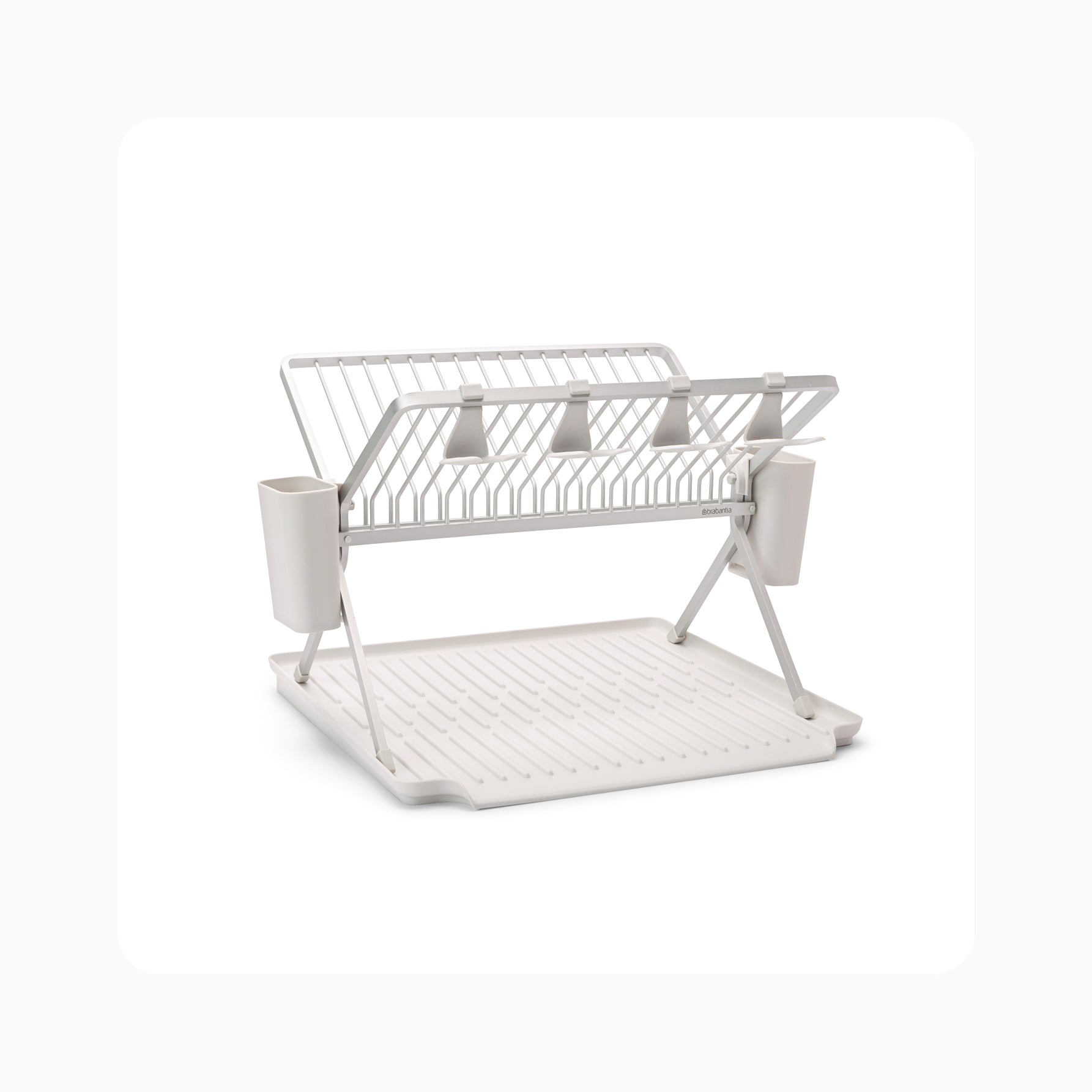 Foldable Dish Drying Rack - Light Grey