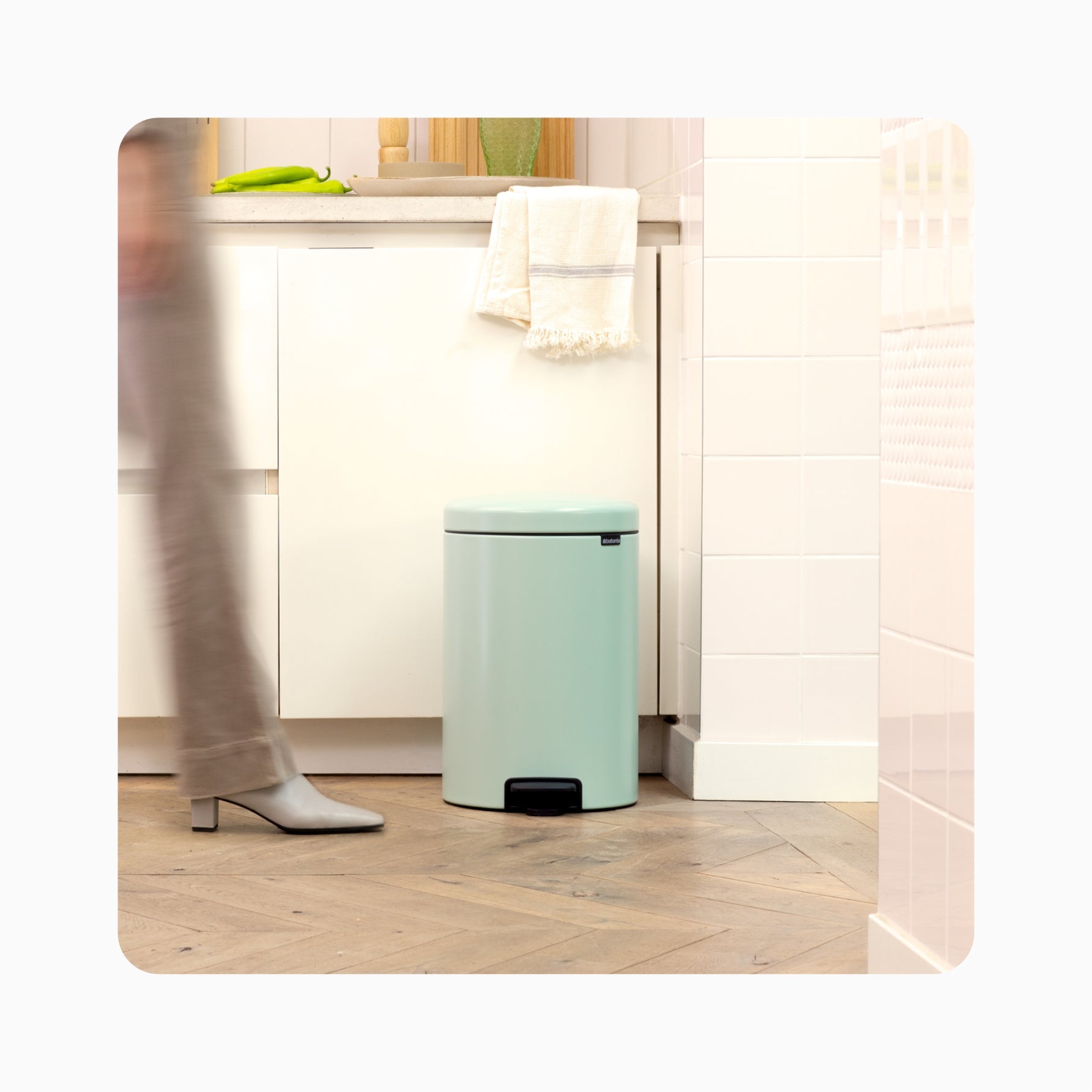 NewIcon Pedal Bin 12L - Jade Green