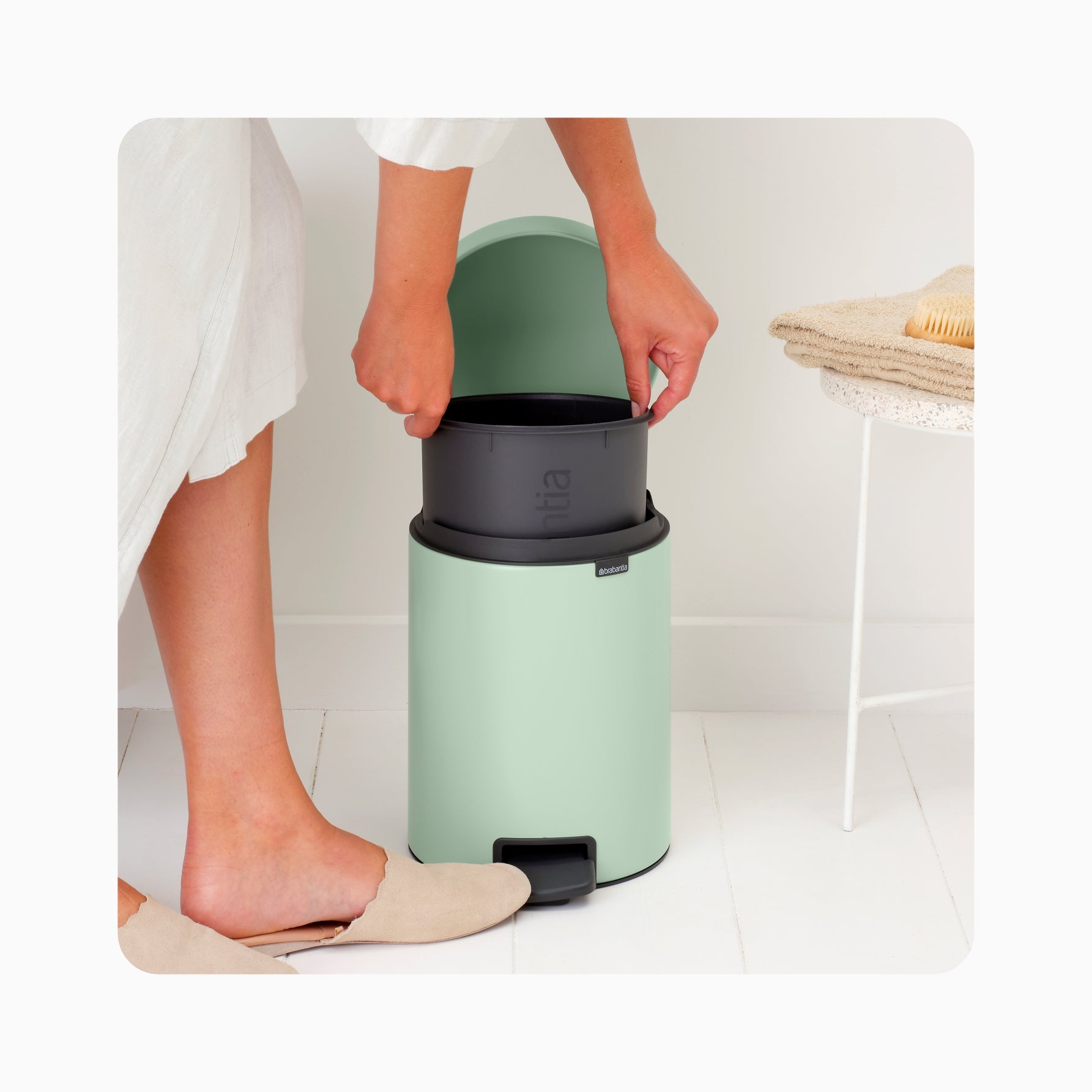 NewIcon Pedal Bin 5L - Jade Green