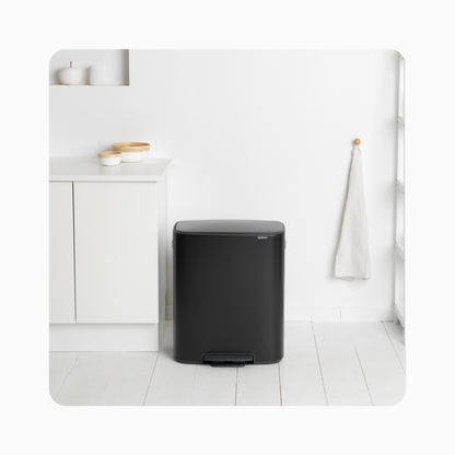 Bo Pedal Bin 60L - Matt Black
