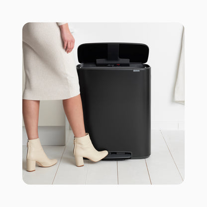 Bo Pedal Bin 60L - Matt Black