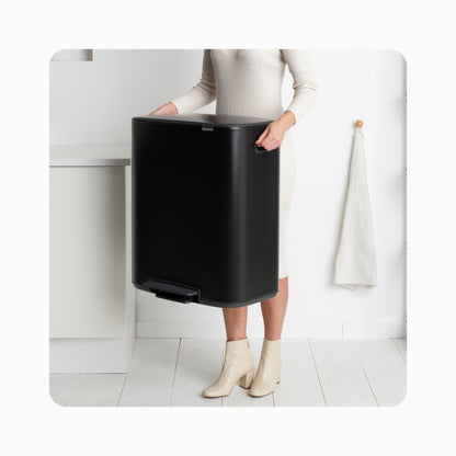 Bo Pedal Bin 60L - Matt Black