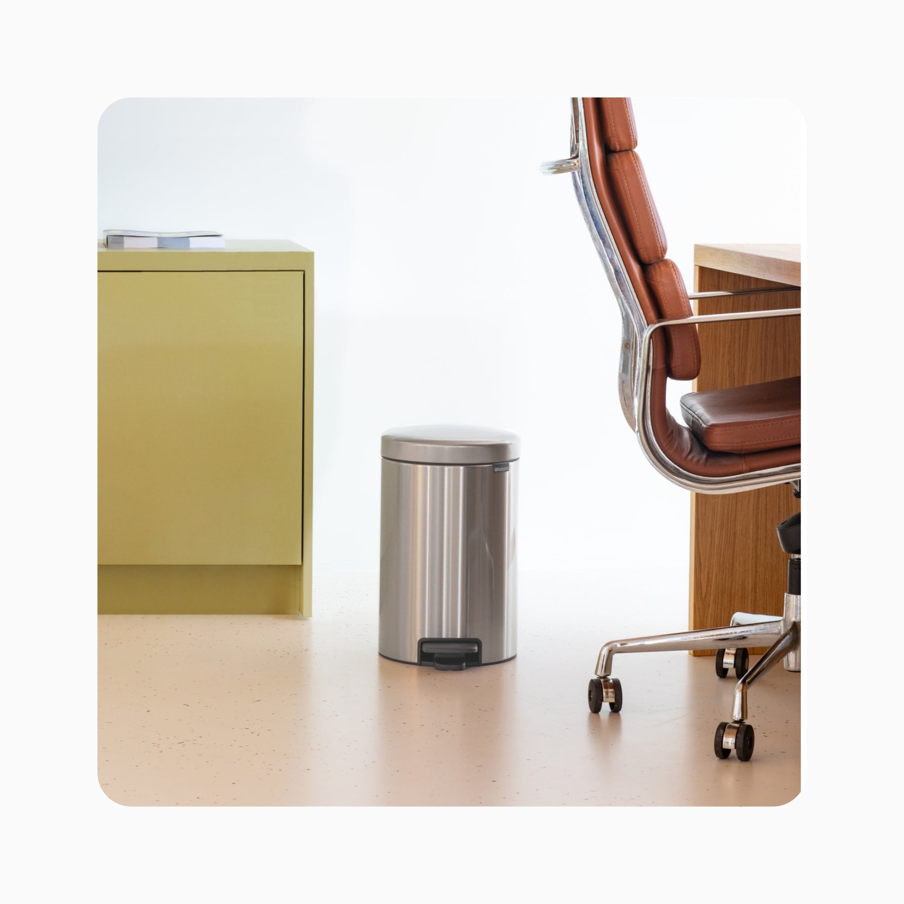 NewIcon Pedal Bin 12L - Matt Steel