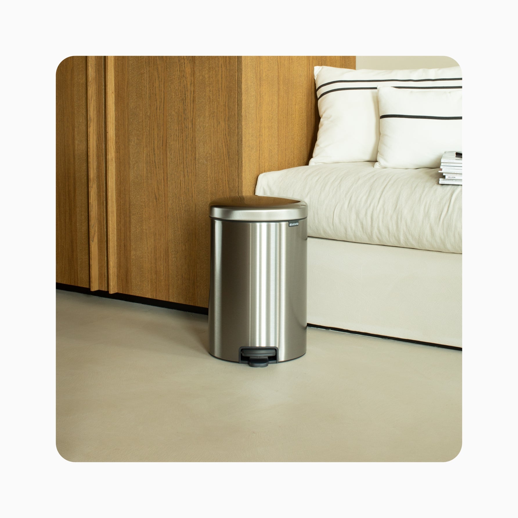 NewIcon Pedal Bin 20L - Matt Steel