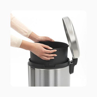 NewIcon Pedal Bin 20L - Matt Steel