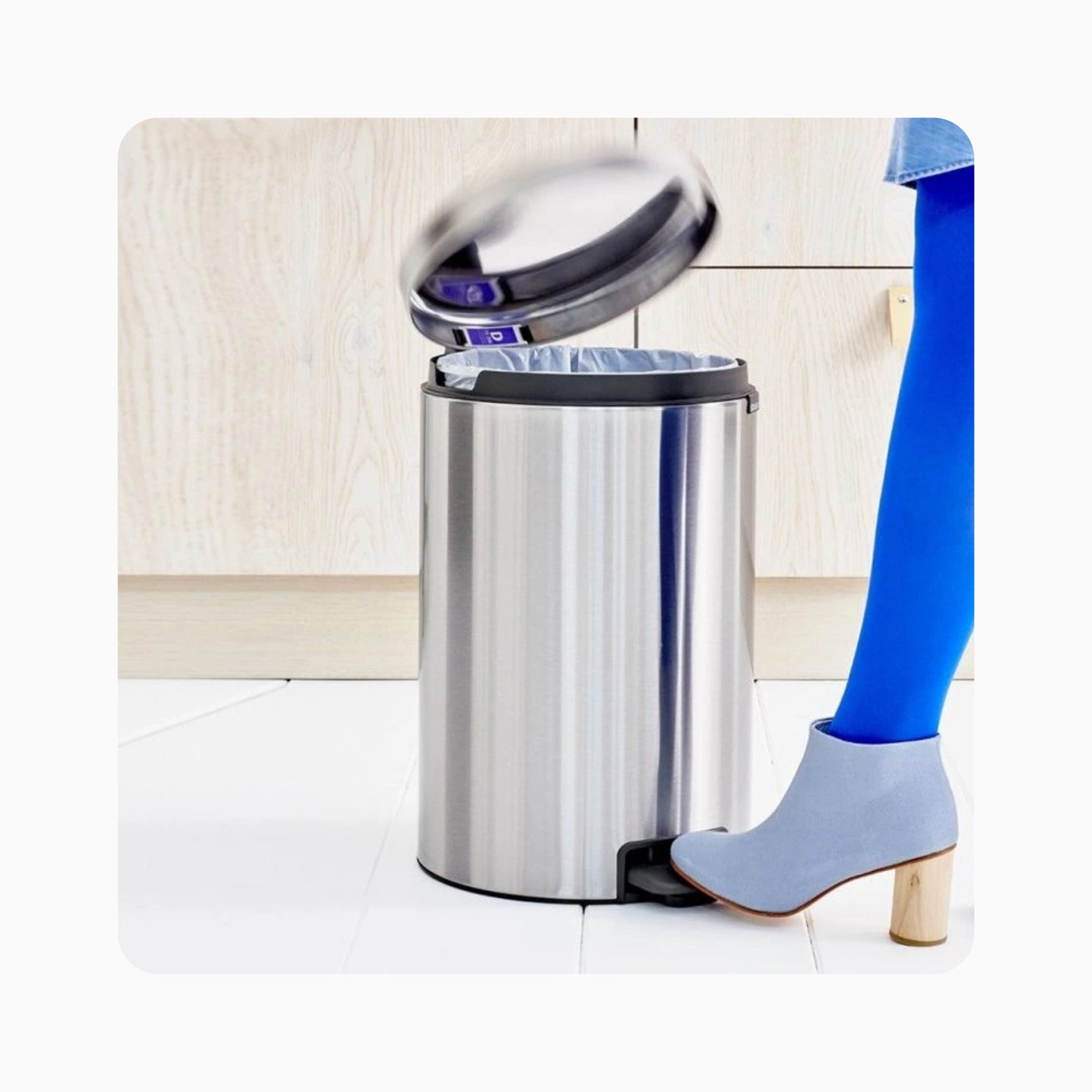 NewIcon Pedal Bin 20L - Matt Steel
