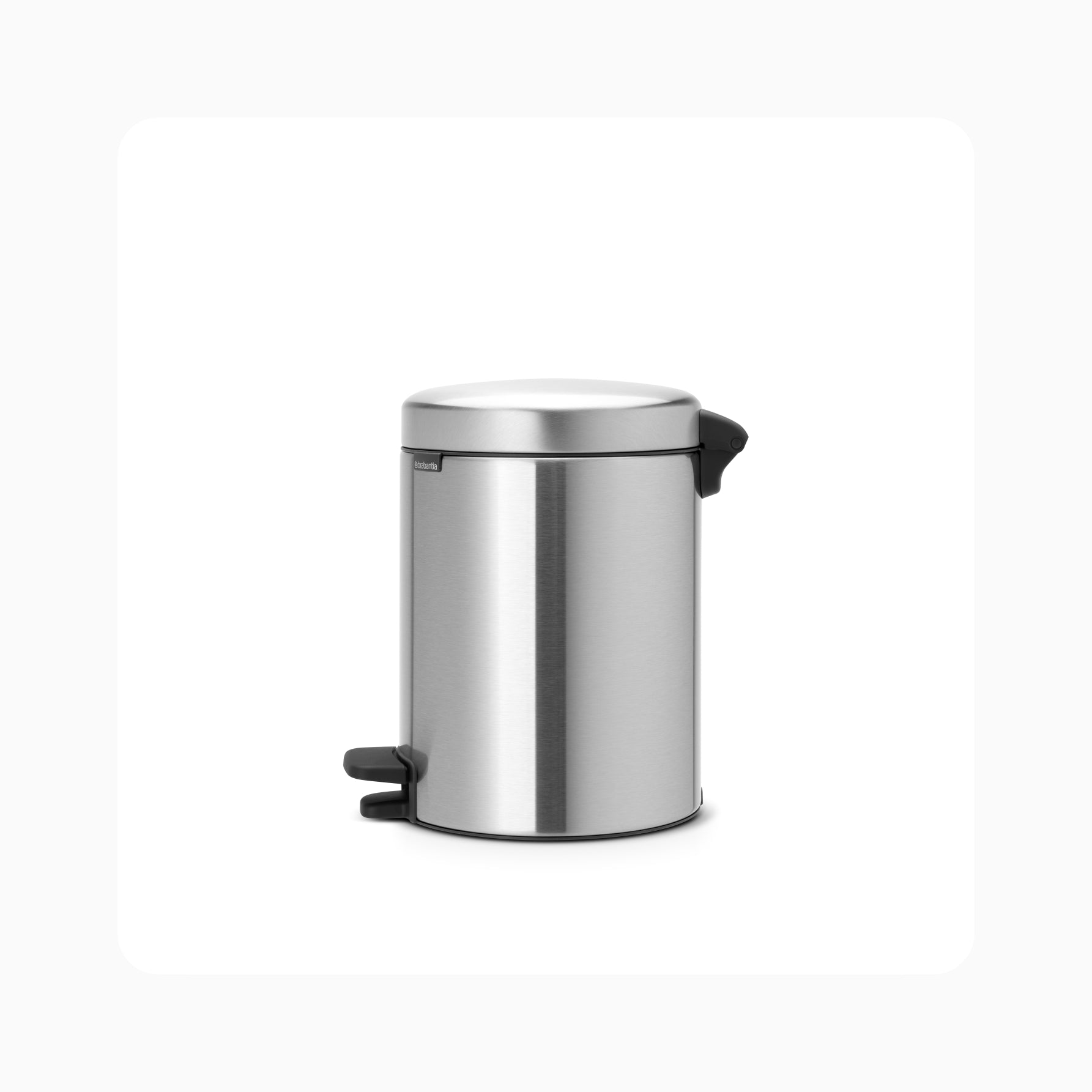NewIcon Pedal Bin 5L - Matt Steel