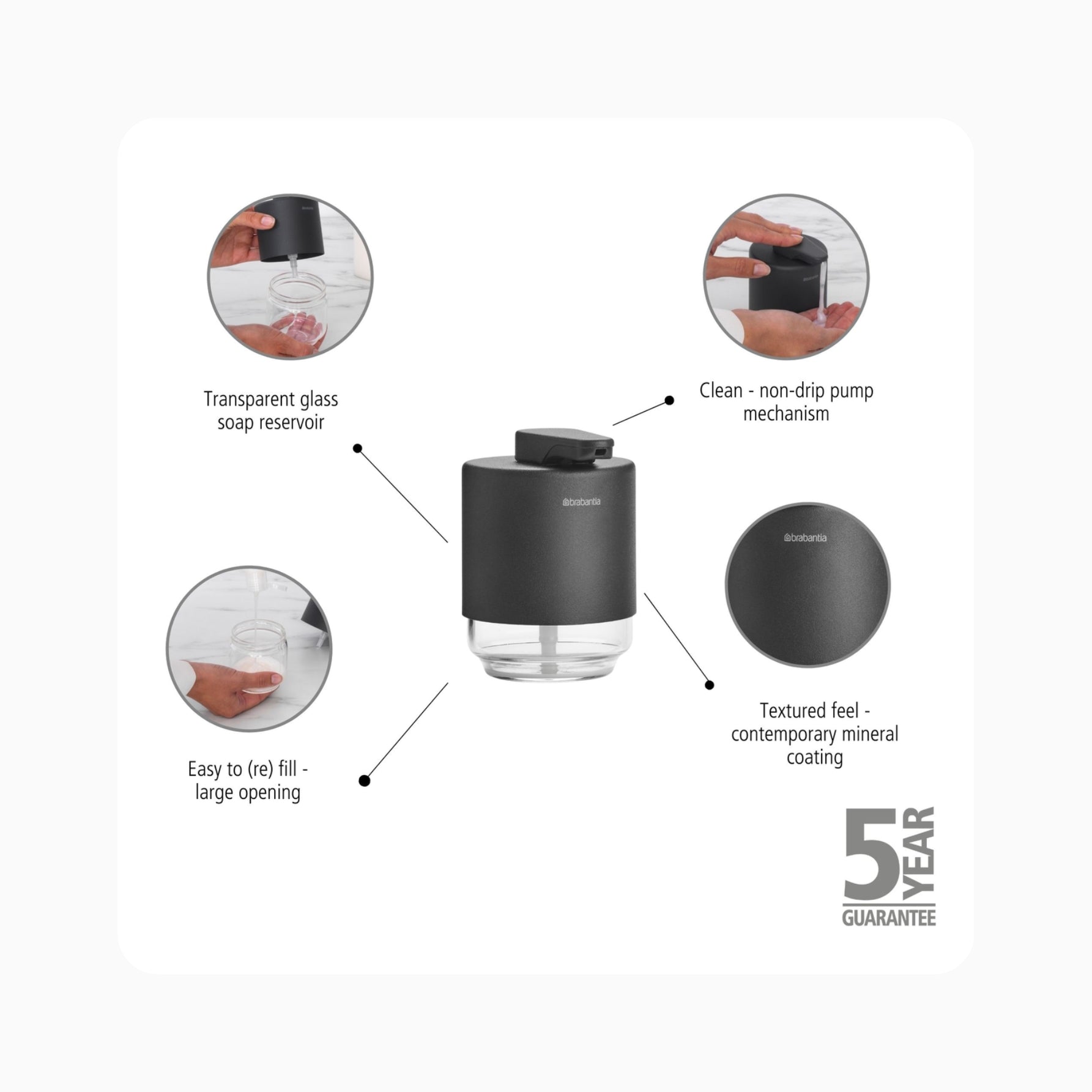MindSet Soap Dispenser - Infinite Grey