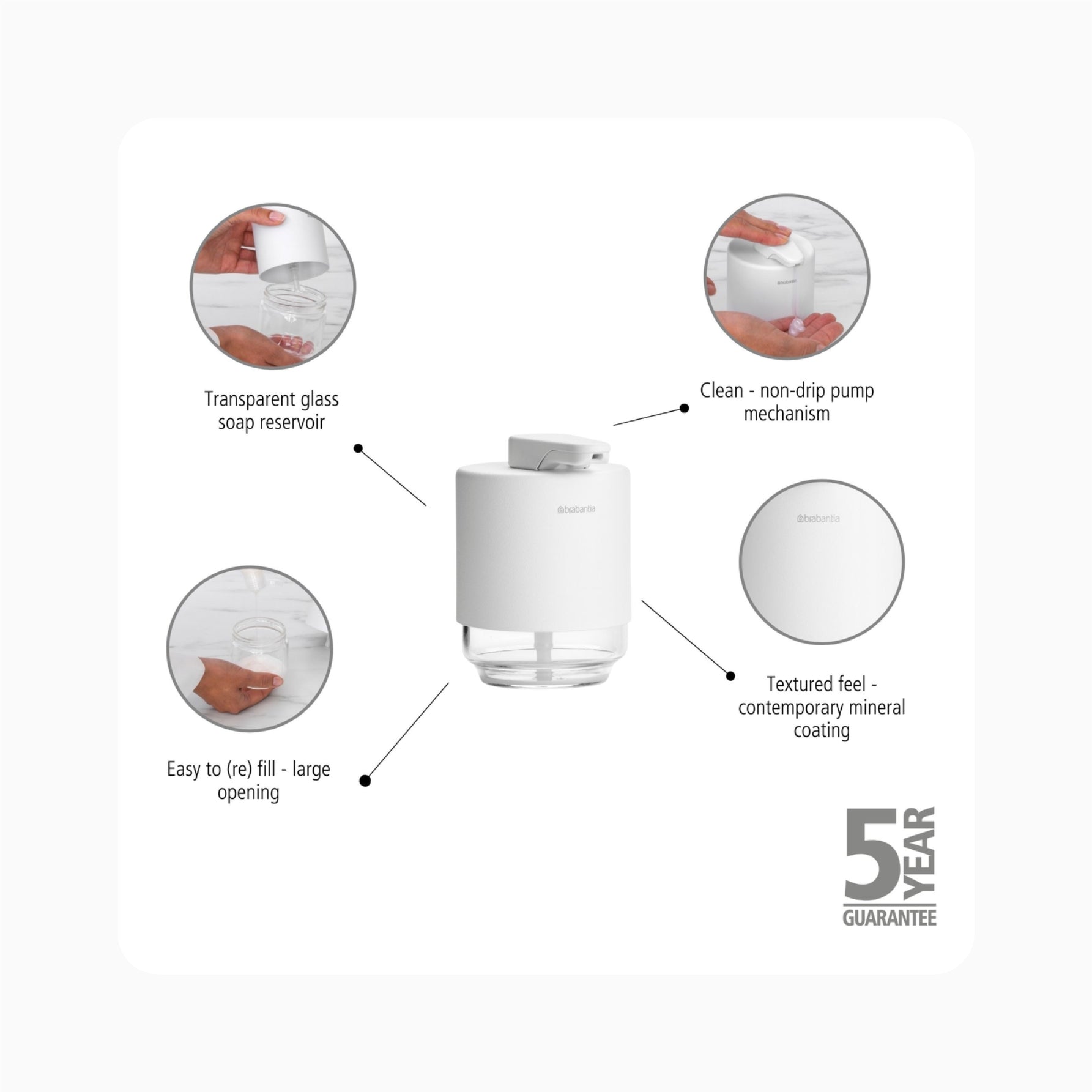 MindSet Soap Dispenser - Fresh White