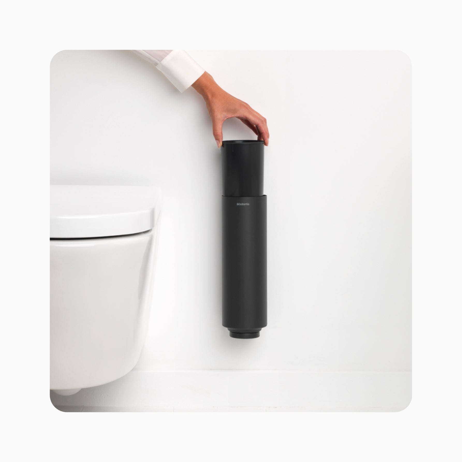 MindSet Toilet Brush and Holder - Infinite Grey