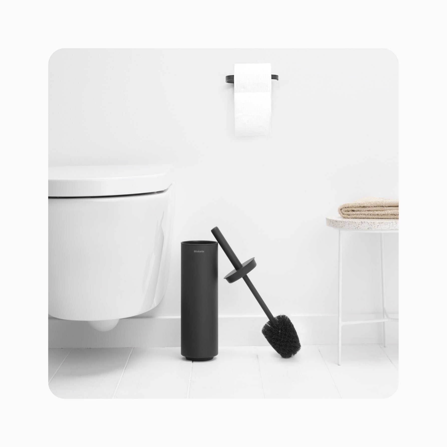 MindSet Toilet Brush and Holder - Infinite Grey