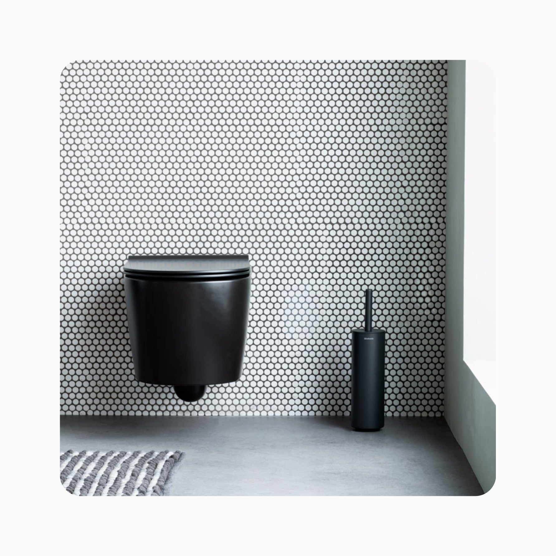 MindSet Toilet Brush and Holder - Infinite Grey