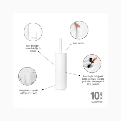 MindSet Toilet Brush and Holder - Fresh White