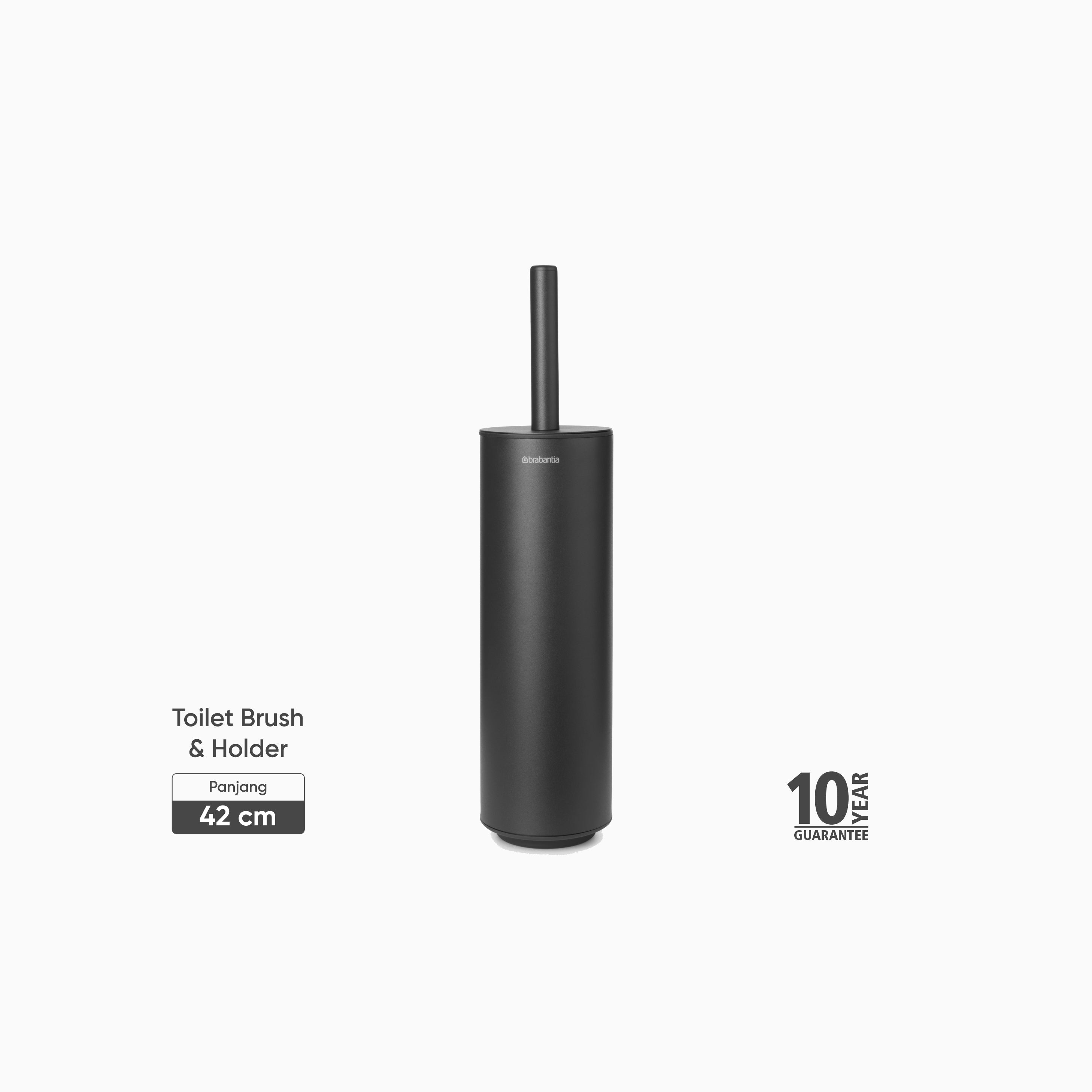 MindSet Toilet Brush and Holder - Infinite Grey