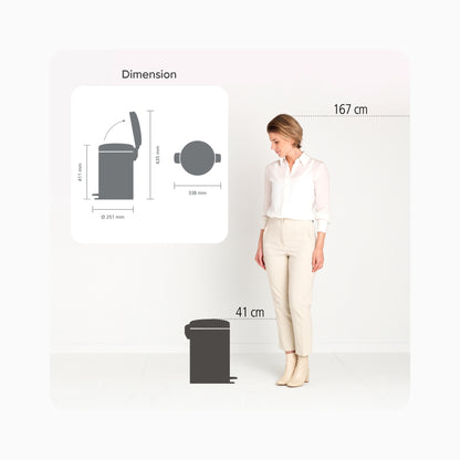 NewIcon Pedal Bin 12L - Soft Beige