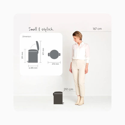 NewIcon Pedal Bin 5L - White