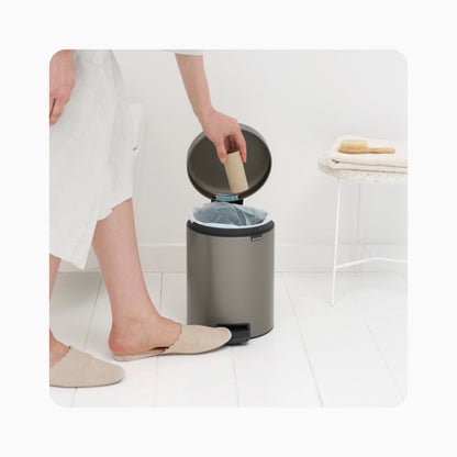 NewIcon Pedal Bin 5L - Platinum