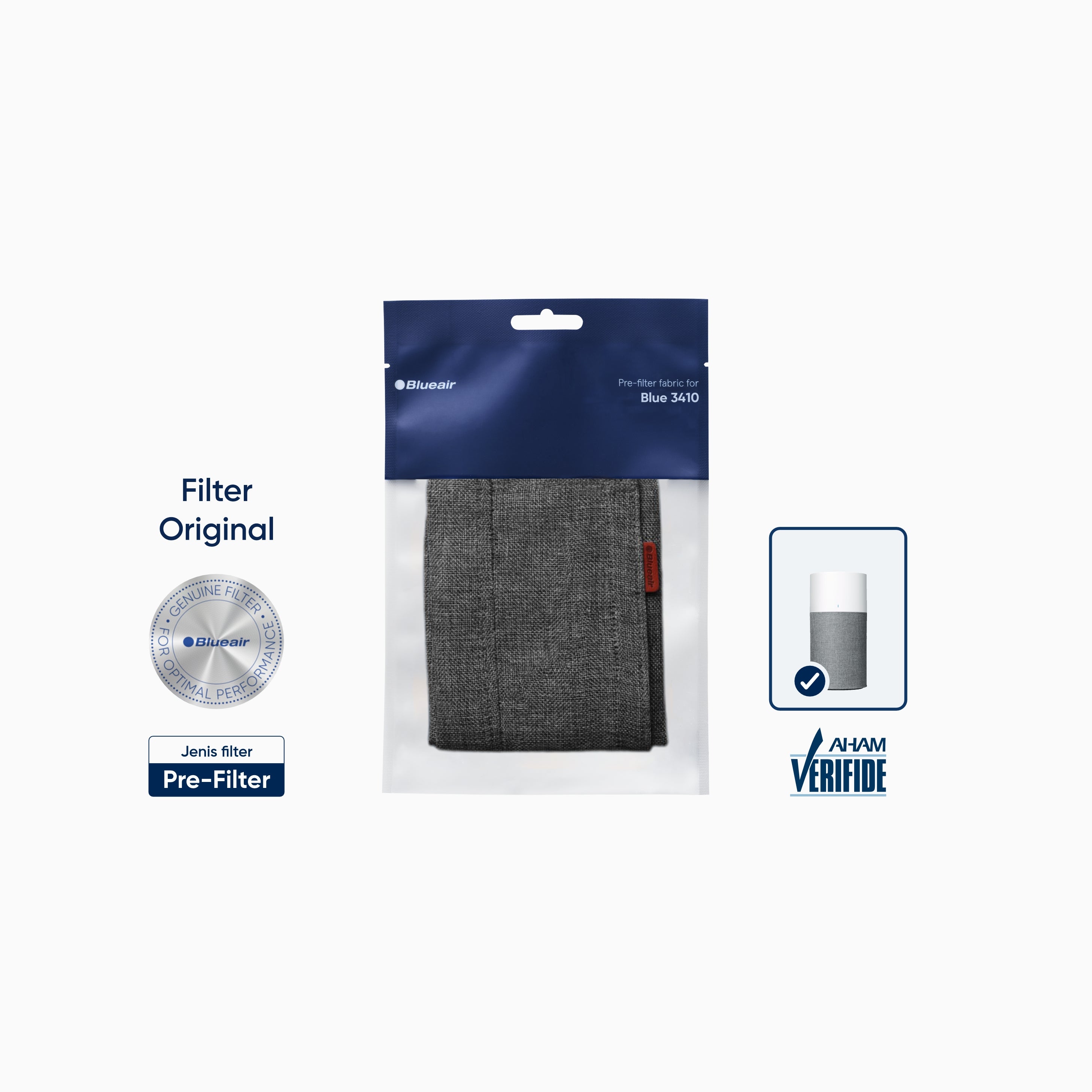 Pre Filter Air Purifier Blueair Blue 3410 | Warna Abu-Abu Tua | Original Indonesia
