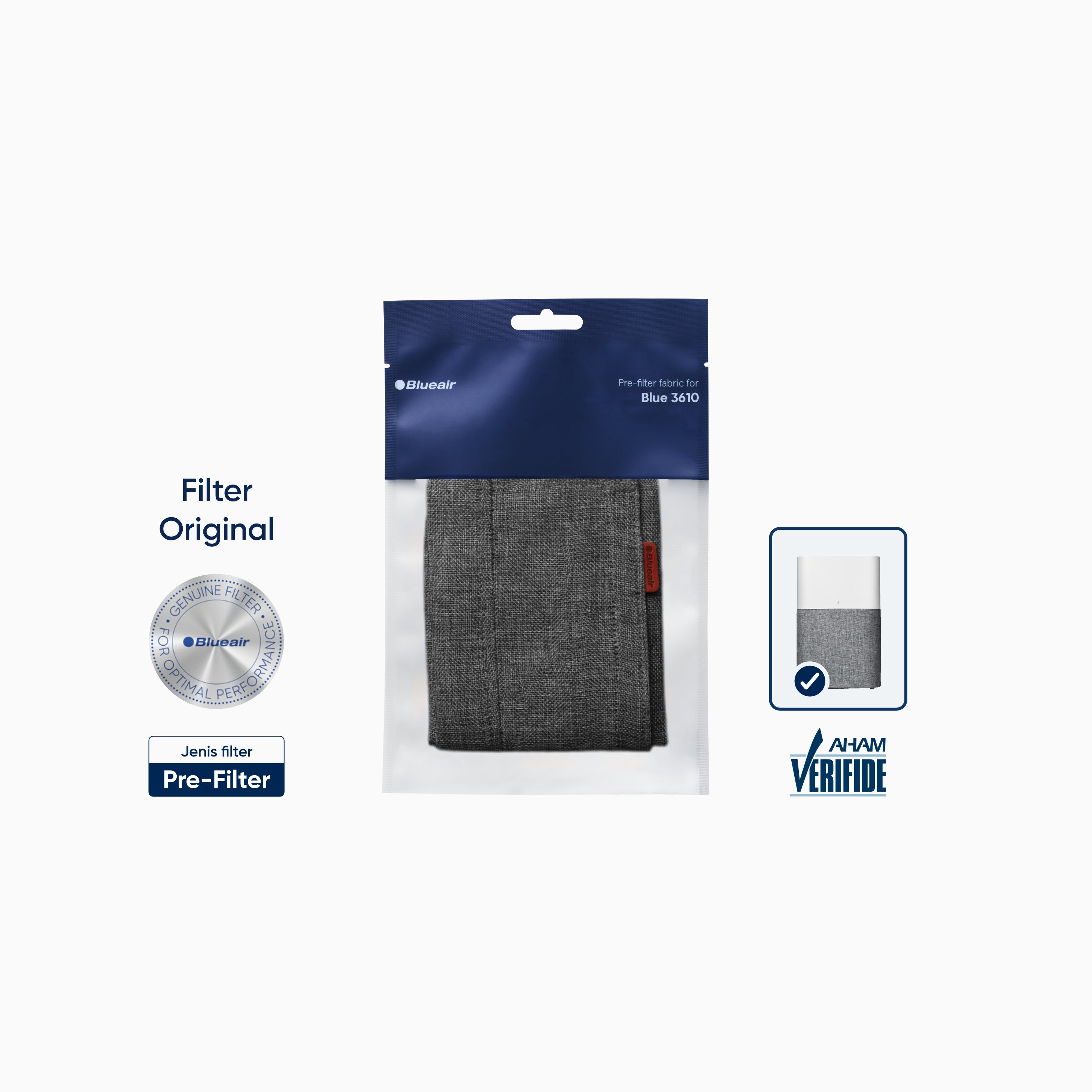 Pre Filter Air Purifier Blueair Blue 3610 | Warna Abu Abu Tua | Original Indonesia