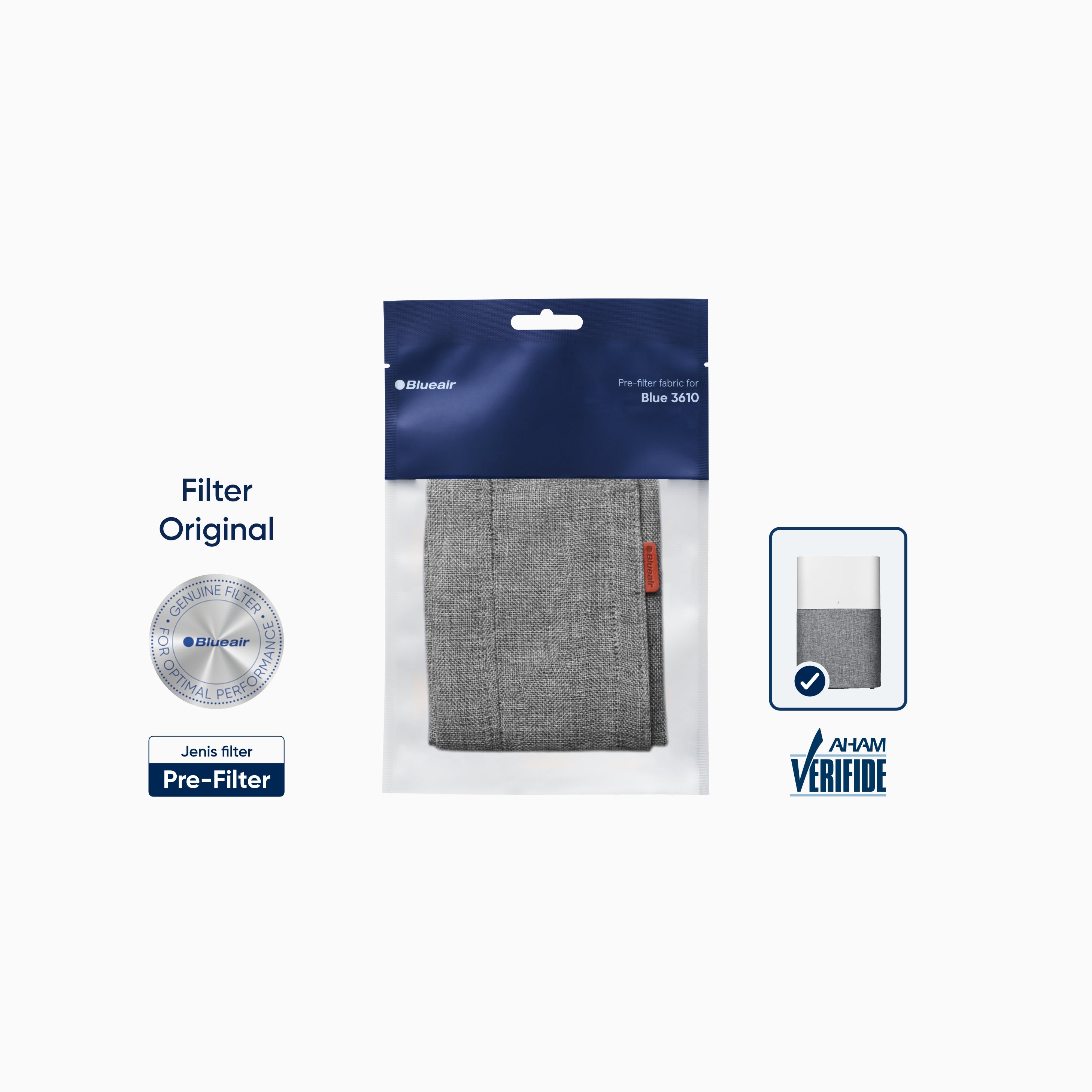 Pre Filter Air Purifier Blueair Blue 3610 | Warna Abu Abu Muda | Original Indonesia