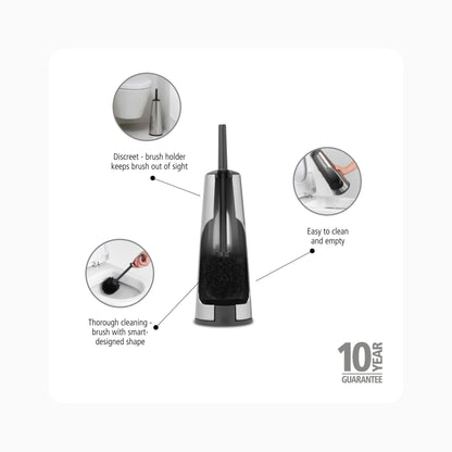 ReNew Toilet Brush and Holder - Matt Steel