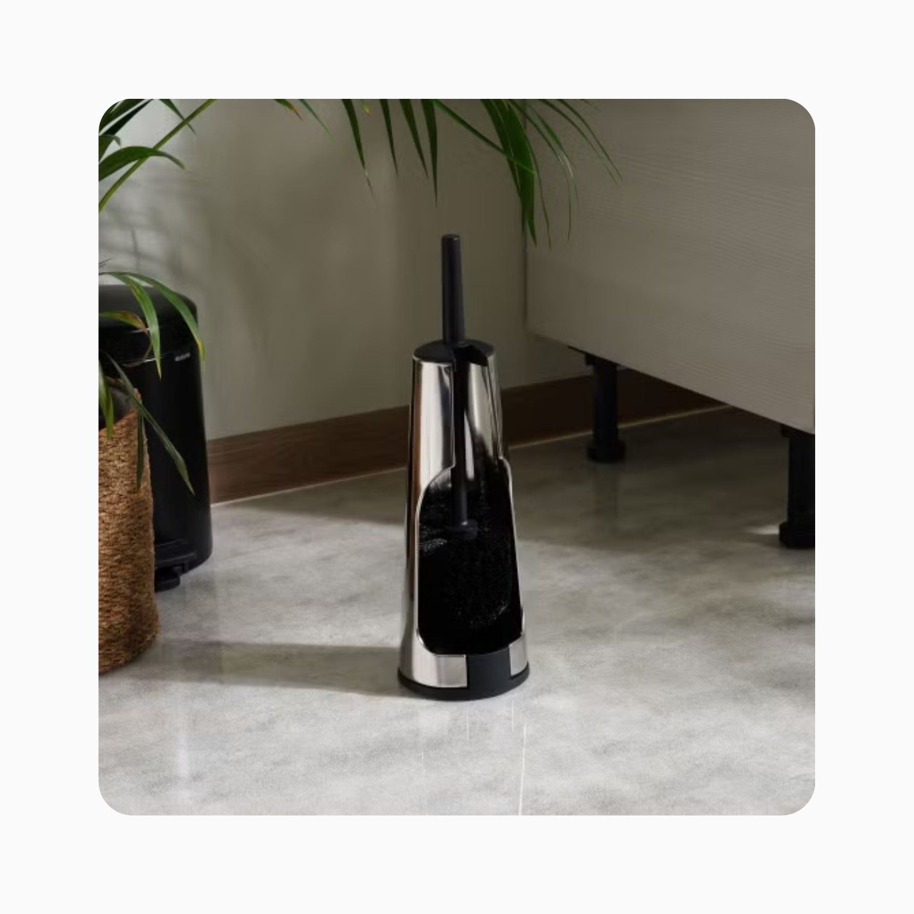ReNew Toilet Brush and Holder - Matt Steel