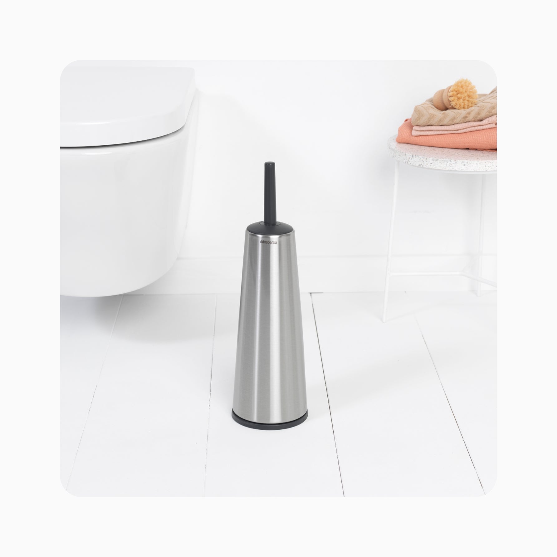 ReNew Toilet Brush and Holder - Matt Steel